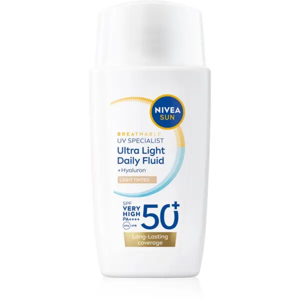 Nivea NIVEA SUN Ultra Light blagi fluid za toniranje SPF 50+ nijansa Light 40 ml