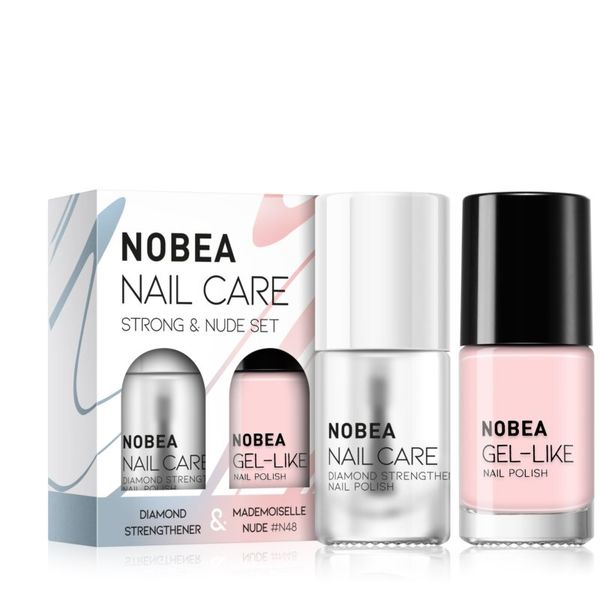 NOBEA NOBEA Nail Care Strong & Nude Set set lakova za nokte