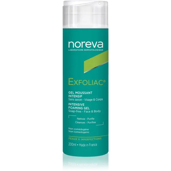 Noreva Noreva Exfoliac Intensive Foaming Gel pjenasti gel za čišćenje za nepravilnosti na koži lica 200 ml