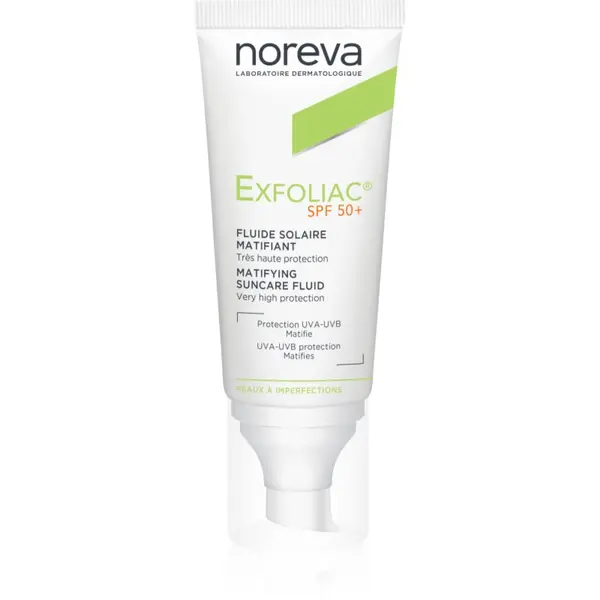 Noreva Noreva Exfoliac Mattifying Suncare Fluid SPF 50+ zaštitni matirajući fluid za lice SPF 50+ 40 ml