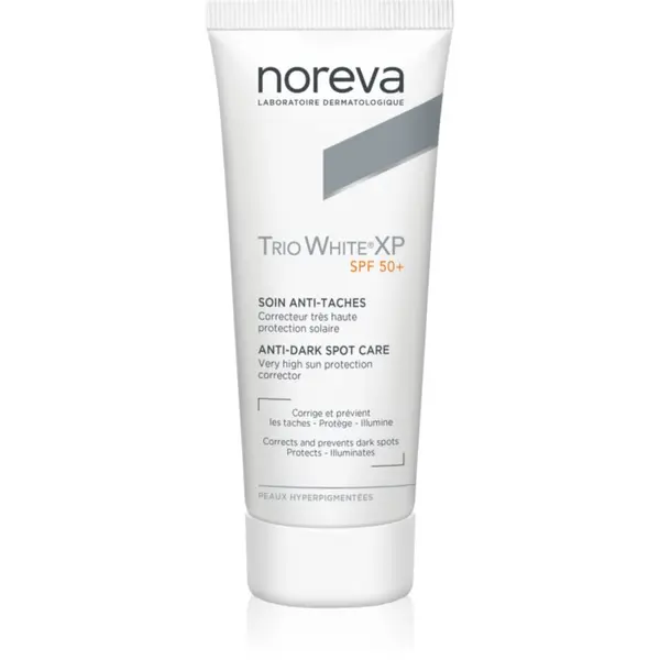 Noreva Noreva Trio White XP Anti-Dark Spot Care SPF 50+ krema za sunčanje za lice protiv pigmentnih mrlja SPF 50+ 40 ml