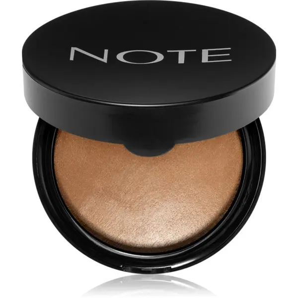 Note Cosmetique Note Cosmetique Baked Powder pečeni puder s učinkom highlightera nijansa 03 Caramel Cake 10 g
