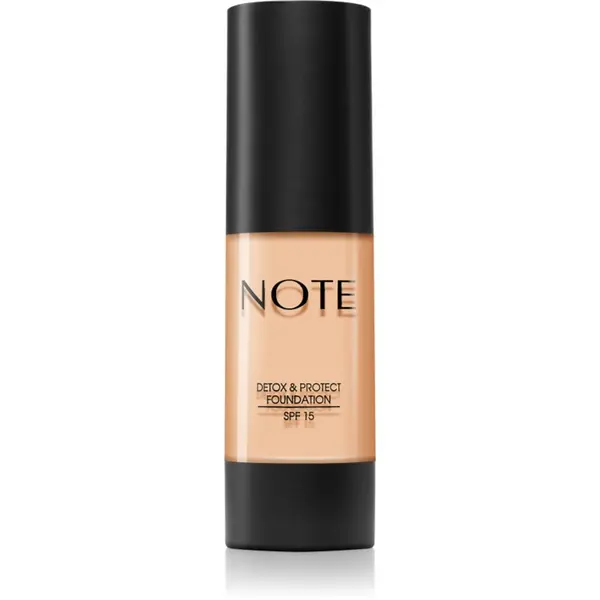 Note Cosmetique Note Cosmetique Detox & Protect tekući puder s mat finišem SPF 15 nijansa 01 Beige 30 ml