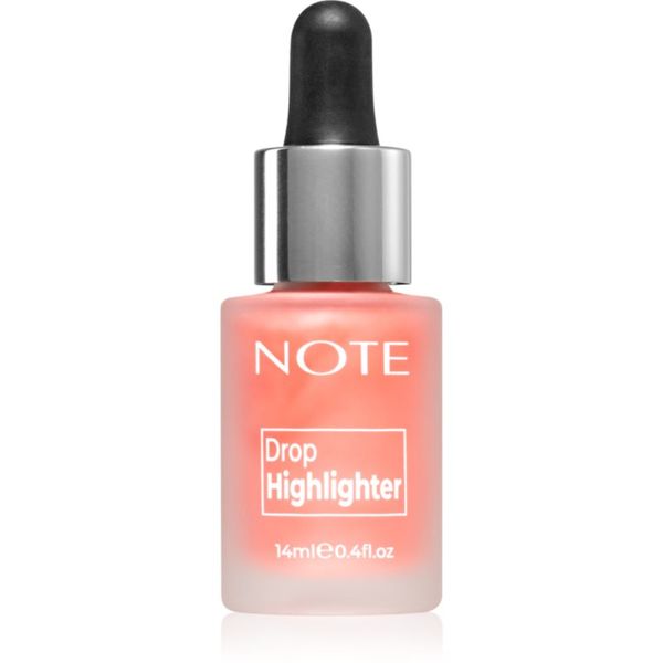 Note Cosmetique Note Cosmetique Drop Highlighter tekući highlighter s kapaljkom 01 Pearl Rose 14 ml