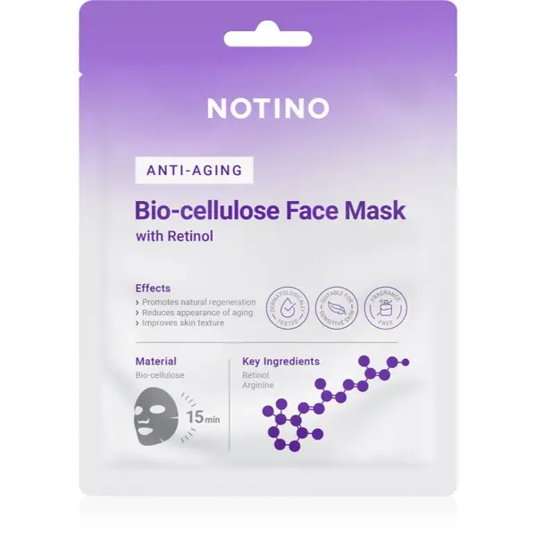 Notino Notino Anti-Aging Bio-Cellulose Face Mask with Retinol sheet maska protiv bora 25 g