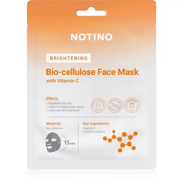 Notino Notino Brightening Bio-Cellulose Face Mask with Vitamin C sheet maska za blistav ten 25 g