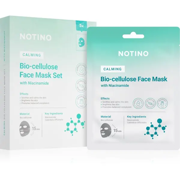 Notino Notino Calming Bio-Cellulose Face Mask with Niacinamide set sheet maski s umirujućim djelovanjem