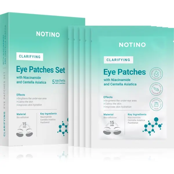 Notino Notino Clarifying Bio-Cellulose Eye Patches Set with Niacinamide and Centella Asiatica posvjetljujuća maska za okoloočno područje