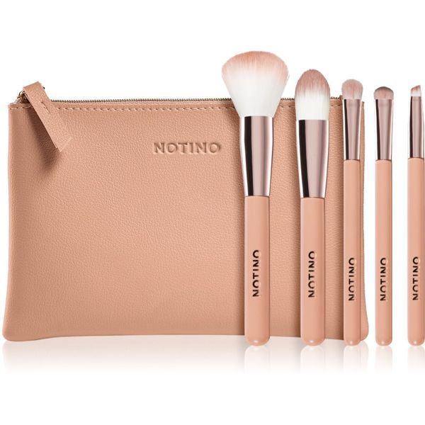 Notino Notino Glamour Collection Travel Brush Set with Pouch putni set kistova s torbicom