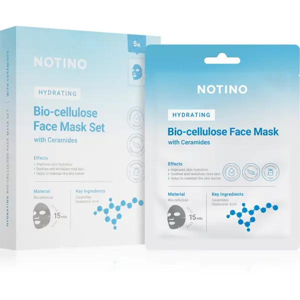 Notino Notino Hydrating Bio-Cellulose Face Mask with Ceramides set sheet maski s hidratantnim učinkom