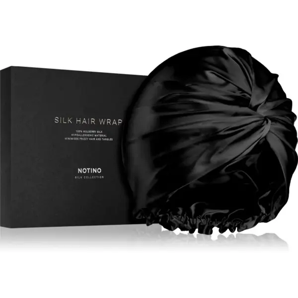 Notino Notino Silk Collection Hair wrap svileni turban za kosu Black 1 kom