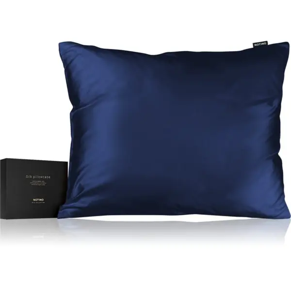 Notino Notino Silk Collection Pillowcase svilena navlaka za jastuk Navy Blue 50x60 cm