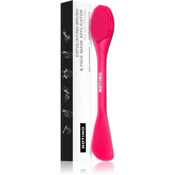 Notino Notino Spa Collection Exfoliating brush & Face mask applicator četkica za piling i aplikator maske za lice Pink 1 kom
