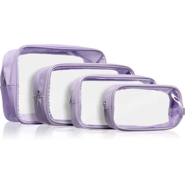 Notino Notino Travel Collection Clear Organizer Set putni kozmetički set Purple 4 kom