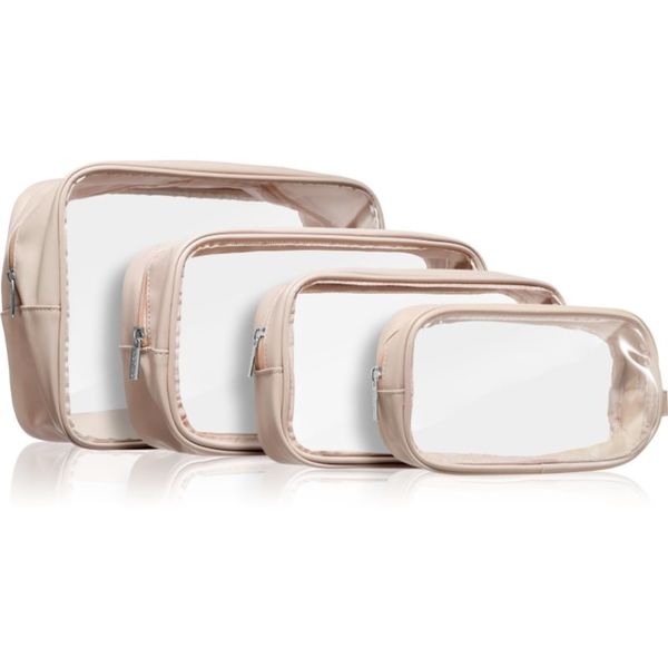 Notino Notino Travel Collection Cosmetic bag putni kozmetički set Beige 4 kom