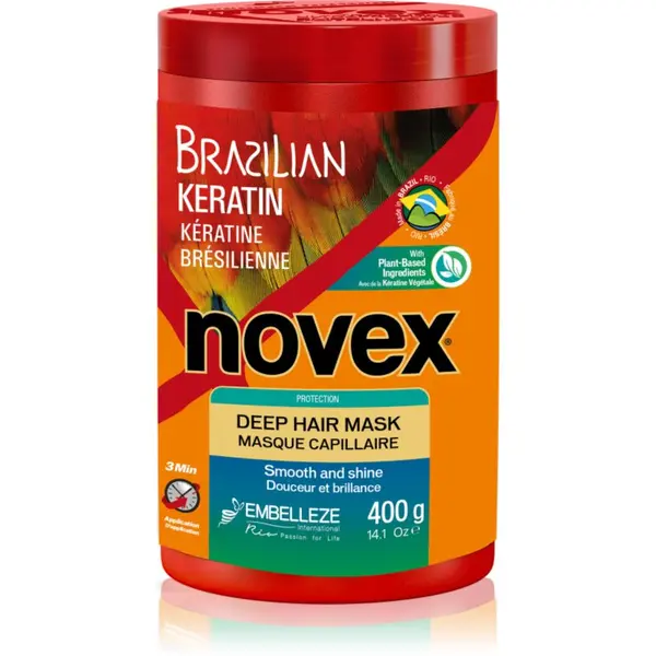 Novex Novex Brazilian Keratin obnavljajuća maska za oštećenu kosu 400 g