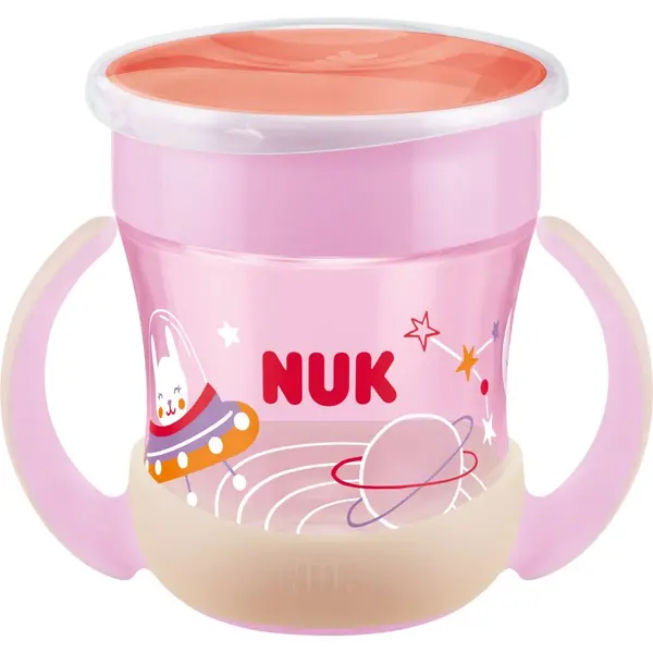 NUK NUK Magic Cup Night čašica s ručkama 6m+ Pink 160 ml