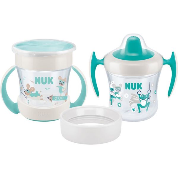 NUK NUK Mini Cups Set Mint/Turquoise šalica 3 u 1 6m+ Neutral 160 ml