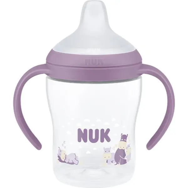 NUK NUK Perfect Match Hippo bočica za učenje pijenja s kontrolom temperature 6m+ 150 ml