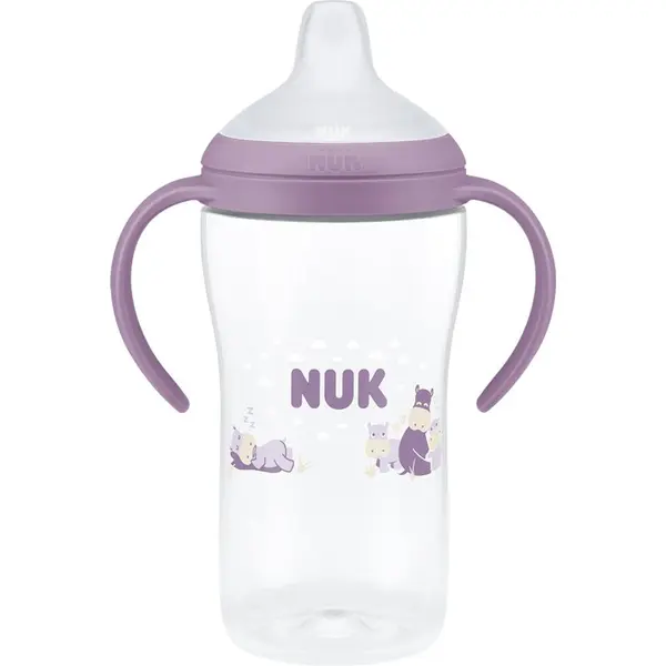 NUK NUK Perfect Match Hippo bočica za učenje pijenja s kontrolom temperature 6m+ 260 ml