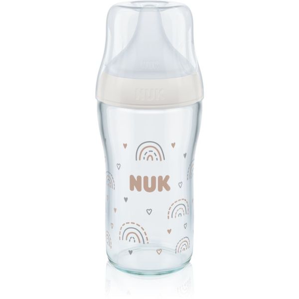 NUK NUK Perfect Match staklena bočica za bebe s kontrolom temperature 230 ml