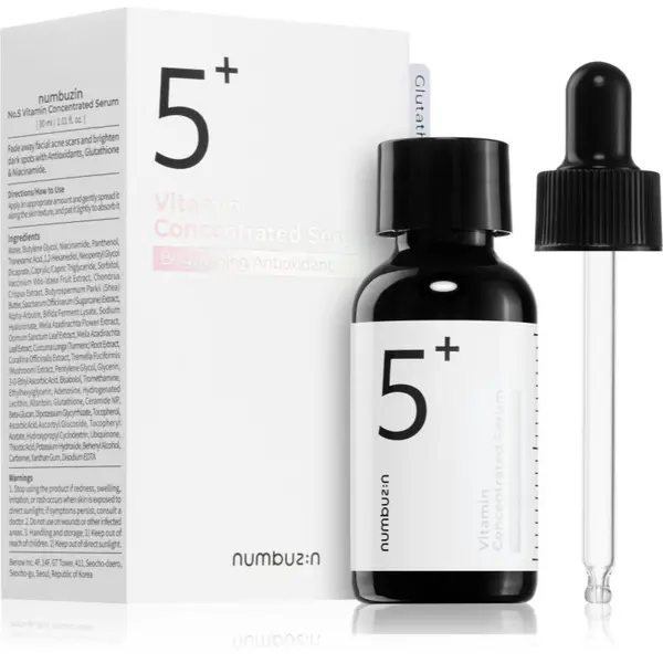 Numbuzin Numbuzin No. 5 Glutathione Vitamin Concentrated Serum koncentrirani serum za lice za lice s hiperpigmentacijom 30 ml