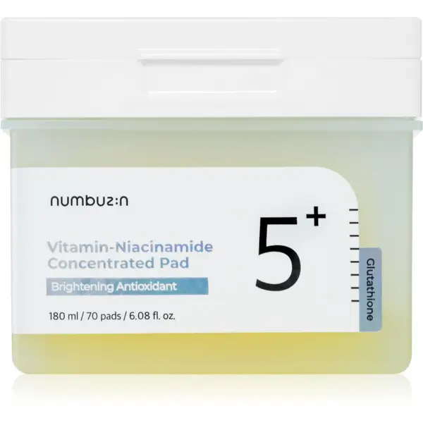 Numbuzin Numbuzin No. 5 Glutathione Vitamin Concentrated Toner Pad blazinice natopljene tonerom za sjaj i hidrataciju 70 kom