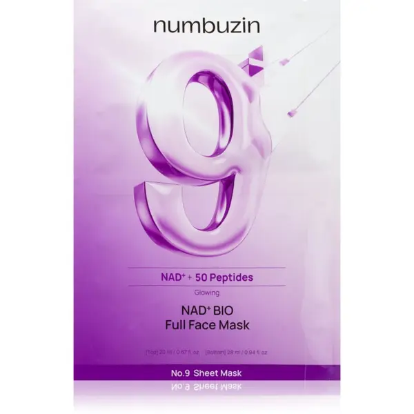 Numbuzin Numbuzin No. 9 NAD Bio Lifting-sil Full Face Mask učvršćujuća kolagenska maska s peptidima 4 kom
