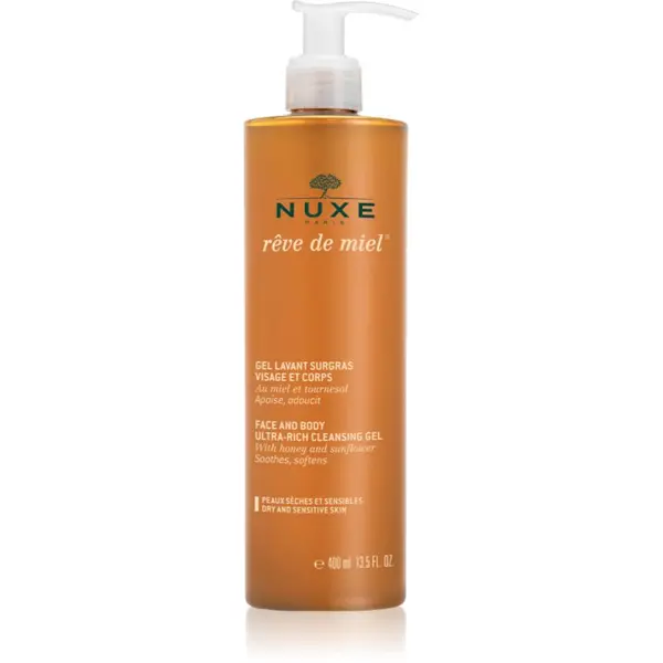 Nuxe Nuxe Rêve de Miel Face and Body Ultra-Rich Cleansing Gel gel za čišćenje za suhu i osjetljivu kožu 400 ml