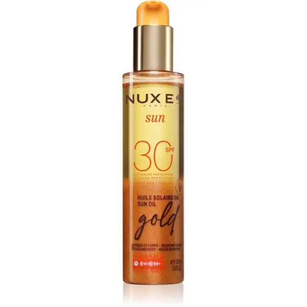 Nuxe Nuxe Sun Sun Oil Gold SPF 30 ulje za sunčanje za lice i tijelo s posvjetljujućim učinkom SPF 30 150 ml