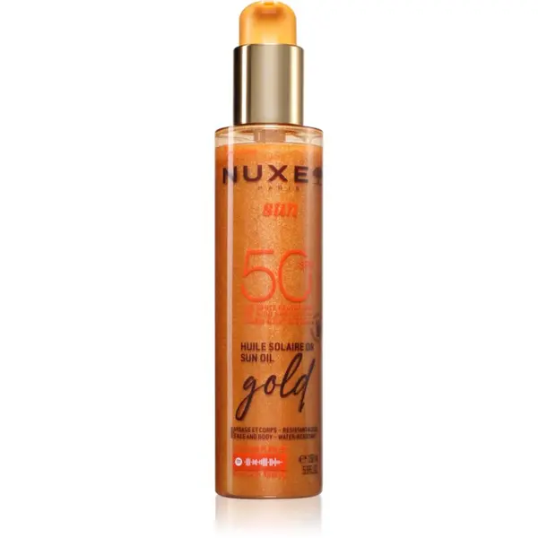 Nuxe Nuxe Sun Sun Oil Gold SPF 50 ulje za sunčanje za lice i tijelo s posvjetljujućim učinkom 150 ml