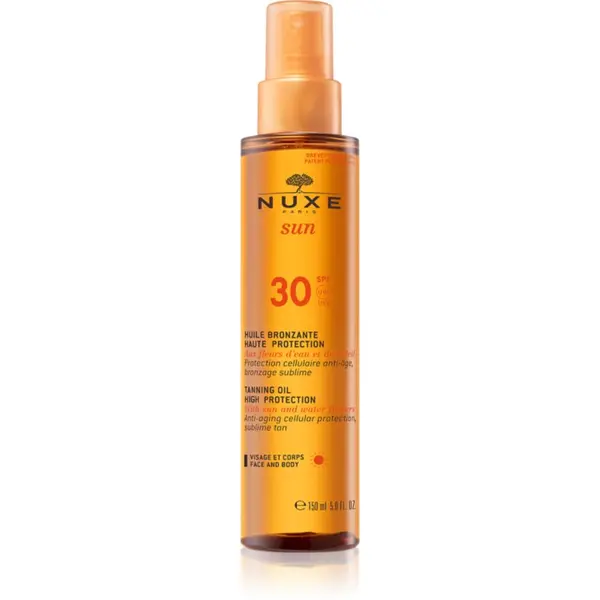 Nuxe Nuxe Sun Tanning Oil High Protection ulje za sunčanje za tijelo i lice SPF 30 150 ml