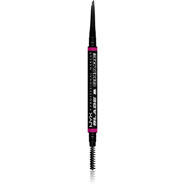 NYX Professional Makeup NYX Professional Makeup Blade & Shade olovka za obrve sa četkicom nijansa Black 0.06 g