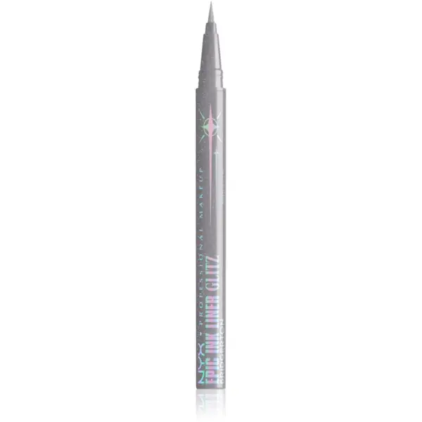 NYX Professional Makeup NYX Professional Makeup Bridgerton Royal Epic Ink Liner svjetlucavi eyeliner nijansa 01 Glitzed In Silver 1 ml