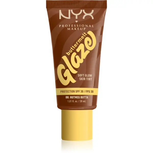 NYX Professional Makeup NYX Professional Makeup Buttermelt Glaze svjetlucavi fluid za toniranje SPF 30 nijansa 08 Nutmeg Butta ml