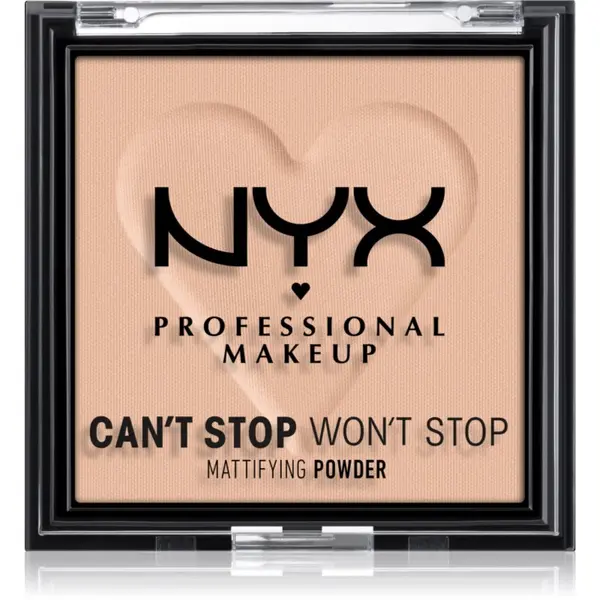 NYX Professional Makeup NYX Professional Makeup Can't Stop Won't Stop Mattifying Powder matirajući puder nijansa 04 Meduim 6 g