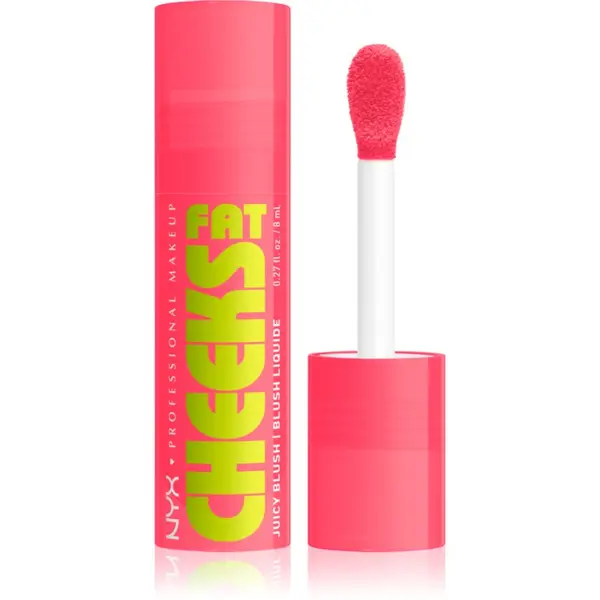 NYX Professional Makeup NYX Professional Makeup Fat Cheeks Juicy Blush tekuće rumenilo nijansa 03 Guava Gush 8 ml