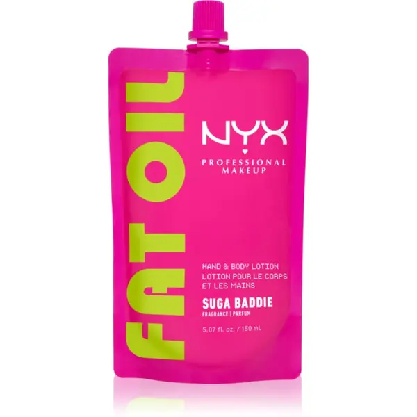 NYX Professional Makeup NYX Professional Makeup Fat Oil Body hidratantno mlijeko za ruke i tijelo s mirisom Suga Baddie 150 ml