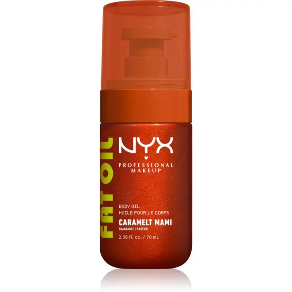 NYX Professional Makeup NYX Professional Makeup Fat Oil Body hranjivo ulje za tijelo daje hidrataciju i sjaj s mirisom Caramelt Mami 70 ml