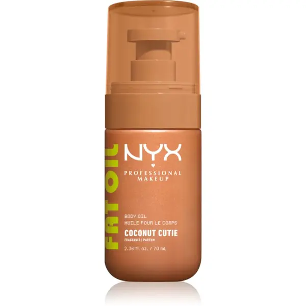 NYX Professional Makeup NYX Professional Makeup Fat Oil Body hranjivo ulje za tijelo daje hidrataciju i sjaj s mirisom Coconut Cutie 70 ml
