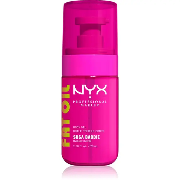 NYX Professional Makeup NYX Professional Makeup Fat Oil Body hranjivo ulje za tijelo daje hidrataciju i sjaj s mirisom Suga Baddie 70 ml