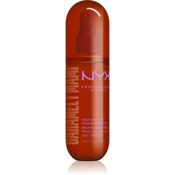 NYX Professional Makeup NYX Professional Makeup Fat Oil Body Spray mirisna maglica za kosu i tijelo s mirisom Caramelt Mami 160 ml