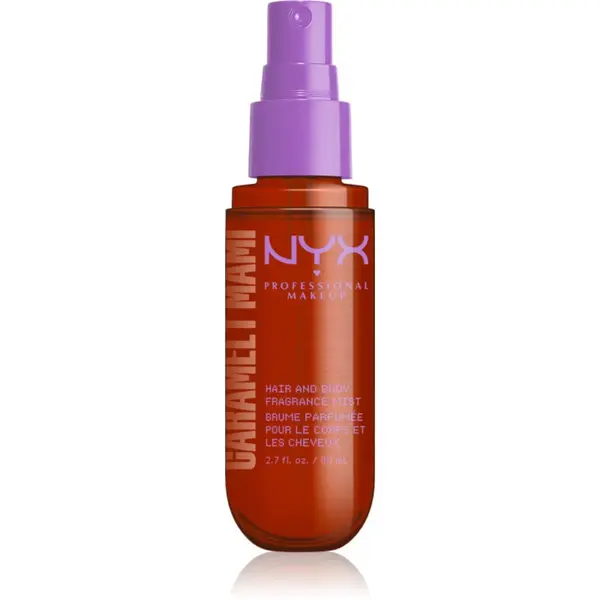NYX Professional Makeup NYX Professional Makeup Fat Oil Body Spray mirisna maglica za kosu i tijelo s mirisom Caramelt Mami 80 ml
