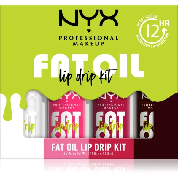 NYX Professional Makeup NYX Professional Makeup Fat Oil Lip Drip set za usne 4x4.8 ml