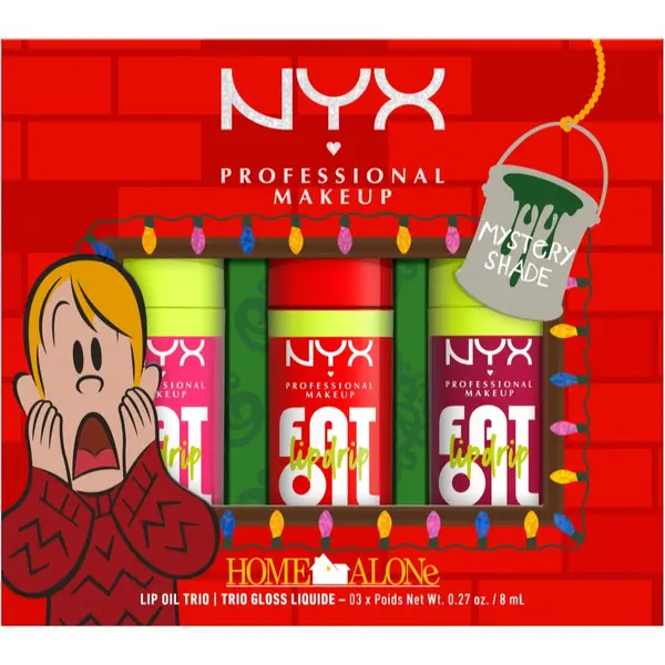 NYX Professional Makeup NYX Professional Makeup Home Alone Fat Oil Trio poklon set za usne nijansa Mystery shade 03 1 kom
