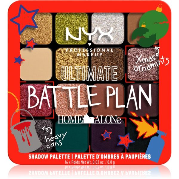 NYX Professional Makeup NYX Professional Makeup Home Alone Ultimate Battle Plan paleta sjenila za oči nijansa Ultimate Battle Plan 16x0.8 g