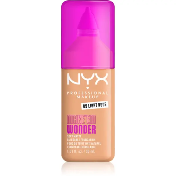 NYX Professional Makeup NYX Professional Makeup Make ‘Em Wonder blagi matirajući puder nijansa 09 Light Nude 30 ml