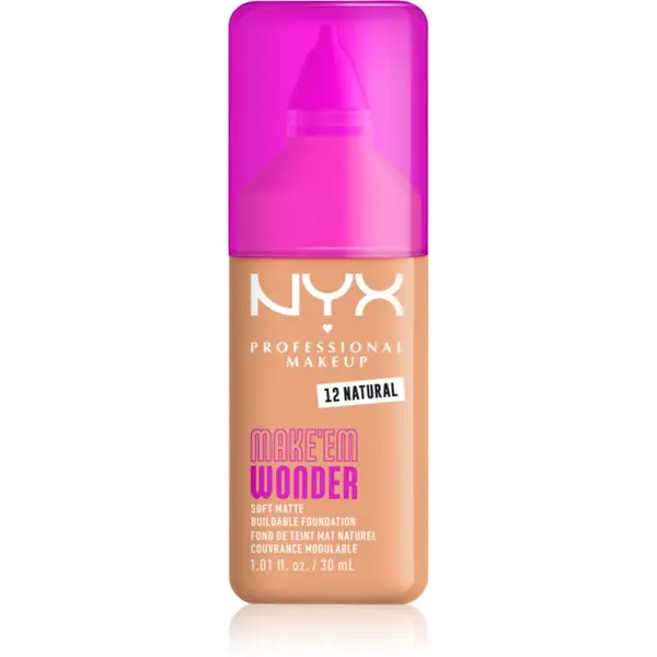NYX Professional Makeup NYX Professional Makeup Make ‘Em Wonder blagi matirajući puder nijansa 12 Natural 30 ml