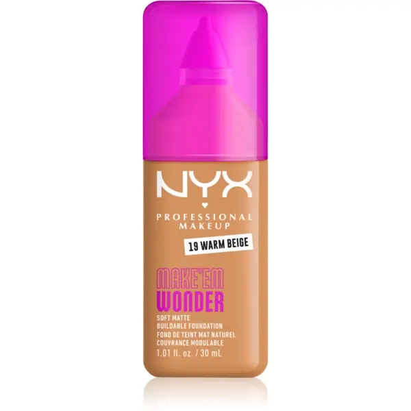 NYX Professional Makeup NYX Professional Makeup Make ‘Em Wonder blagi matirajući puder nijansa 19 Warm Beige 30 ml