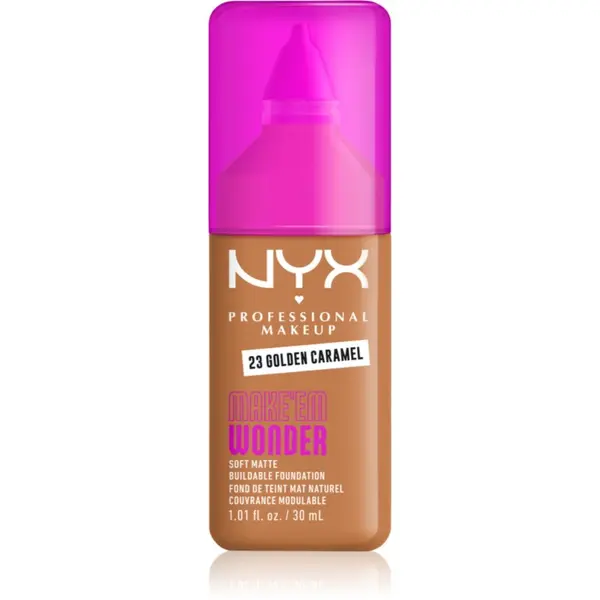 NYX Professional Makeup NYX Professional Makeup Make ‘Em Wonder blagi matirajući puder nijansa 23 Golden Caramel 30 ml